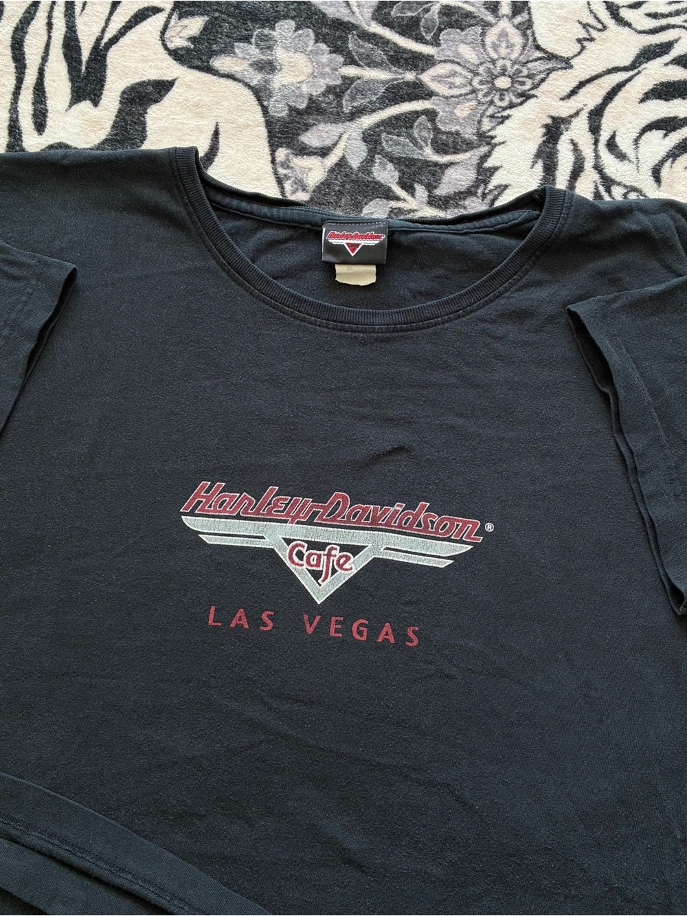 B1B - WOMENS VINTAGE 90s HARLEY DAVIDSON MOTORCYCLES CAFE T SHIRT